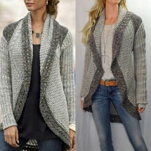 CAbi #910 Gray Circle Cardigan Size Medium